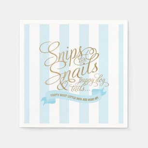 En Papier Serviettes de cocktail Snips et Escargots