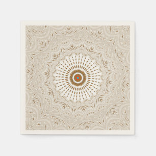 En Papier Serviettes de cocktails Mandala géométriques compl