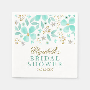 En Papier Serviettes de Fête des mariées de feuille d'or