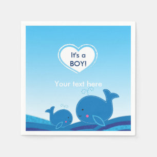 En Papier Serviettes de fête mignonnes pour Baby Shower Bleu