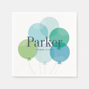 En Papier Serviettes de fête modernes avec ballons