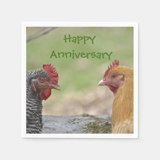 En Papier Serviettes de poulet de l'anniversaire (Devant)