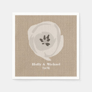 En Papier Serviettes Mariage Tulipe Blanche inspirées par Bu