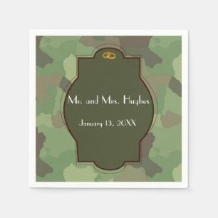 En Papier Serviettes mariages à thème mariage de l'armée