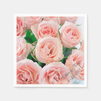 En Papier Serviettes Rose Personnalisées