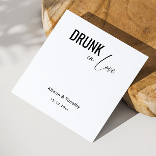 En Papier Servir dans l'amour Mariage personnalisé serviette
