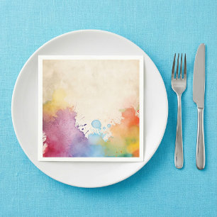 En Papier Taches de peinture vive sur serviette