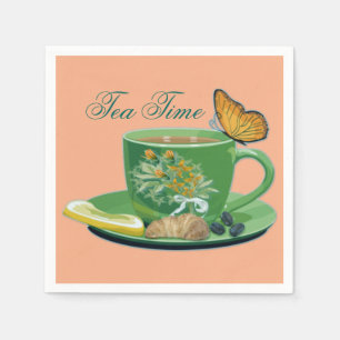 En Papier Tea Time Cup & Saucer serviettes