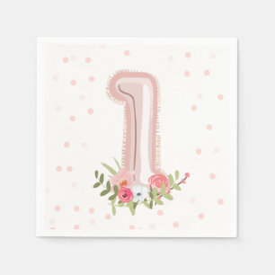 En Papier Une certaine fille rose Pâques de serviette de