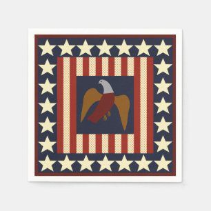 En Papier Union Eagle de guerre civile et serviettes de