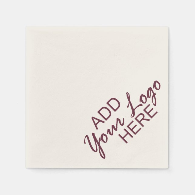 En Papier Votre logo ici serviettes (Devant)