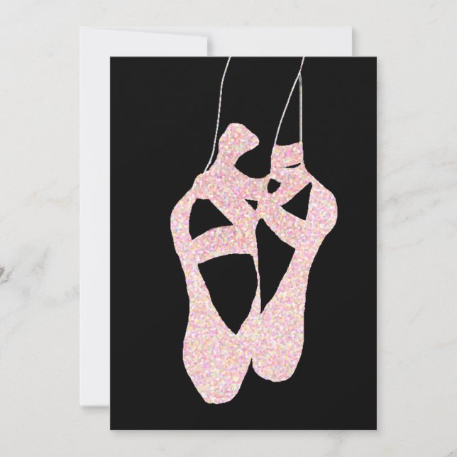 En Pointe Ballet Shoes Invitations (Front)