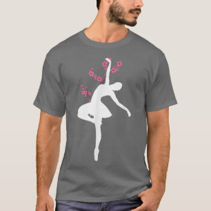 En Pointe Dancer Sakura Cherry Blossom Ballerina B T-Shirt