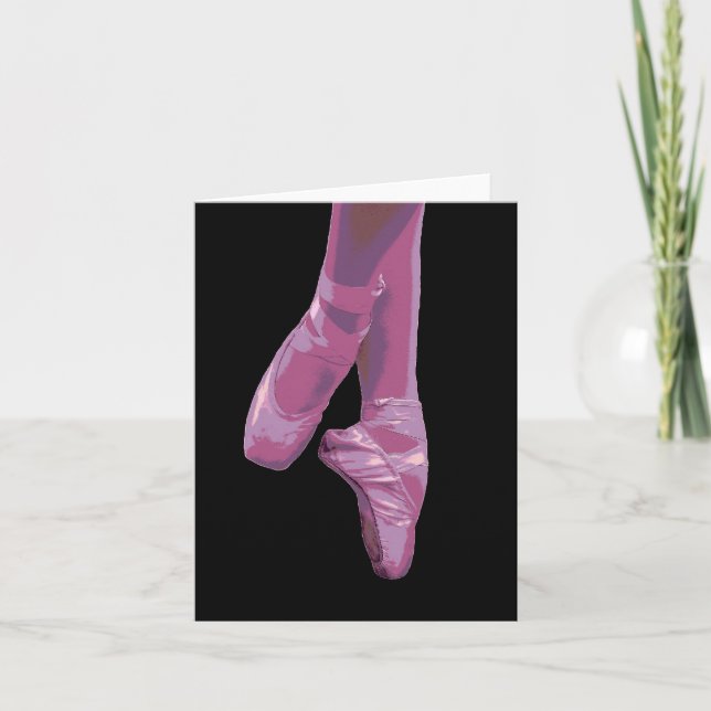 En Pointe rose - Carte de note (Devant)