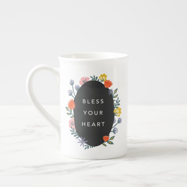 En Porcelaine Bénissez votre tasse de coeur (Gauche)