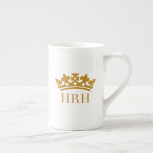 En Porcelaine HRH sa tasse royale de couronne d'altesse