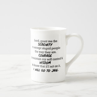 En Porcelaine Le "seigneur, tasse drôle m'accordent sérénité"