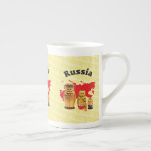 En Porcelaine Russie - Russie Matriochka - Poupée russe Tasse