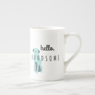 En Porcelaine Tasse de café - bonjour, beau - pour lui