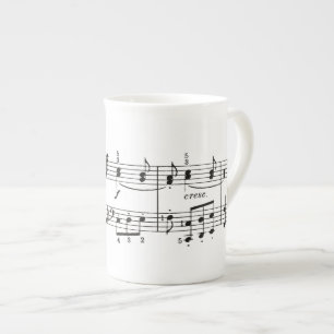 En Porcelaine Tasse de la Chine de notes musicales