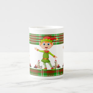 En Porcelaine Tasse de Noël, Elfe, Joyeux Noël