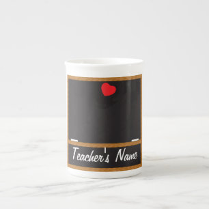 En Porcelaine Tasse de tableau de professeur - texte de