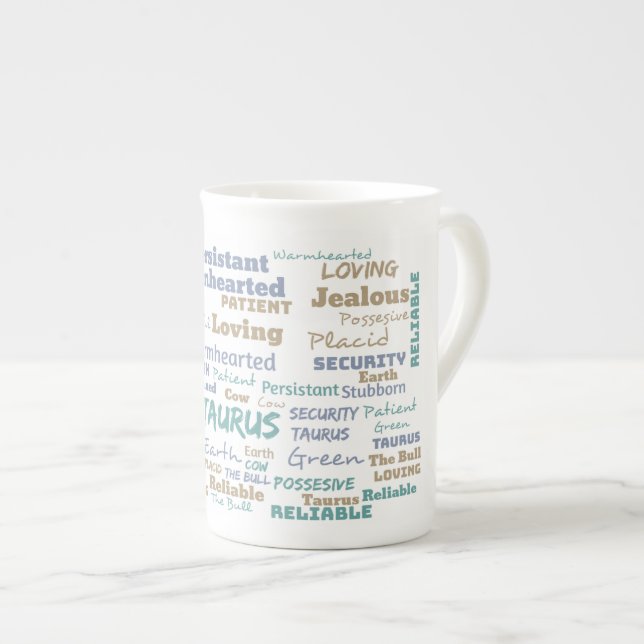 En Porcelaine Tasse de Taureau (Devant droit)