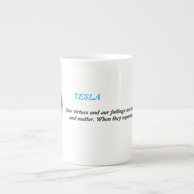 EN PORCELAINE TASSE DE TESLA (Devant)