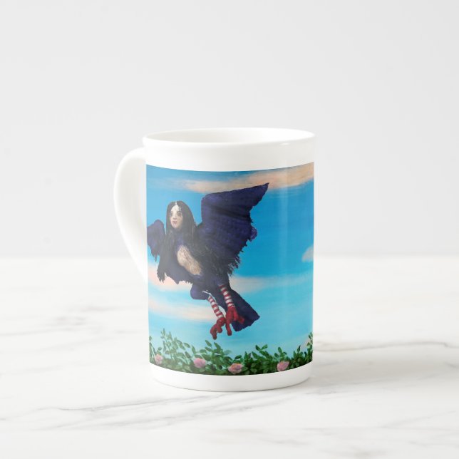 En Porcelaine Tasse de thé de sang et de thé d'oiseau à cordes r (Devant gauche)