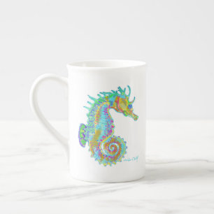En Porcelaine Tasse d'hippocampe d'arc-en-ciel