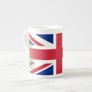 En Porcelaine Tasse Jumbo Expresso Drapeau Royaume-Uni Union Jac