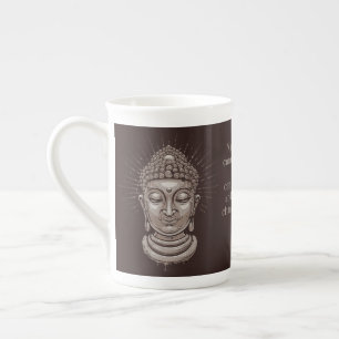 En Porcelaine Tasse nommée faite sur commande de citation de