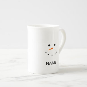 En Porcelaine Tasse personnalisée par visage mignon de bonhomme