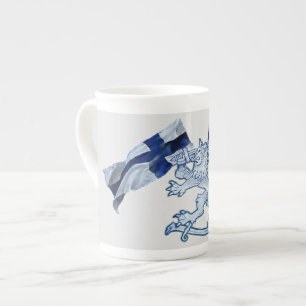 En Porcelaine Tasse spéciale Crête de Lion finlandais