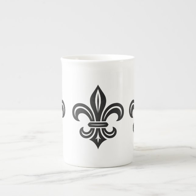 En Porcelaine Tasse spéciale "Fleur-de-lis stylisée" (Devant)