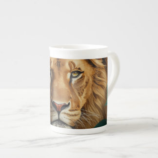 En Porcelaine Tasse spéciale Lion Majestueux Art animalier puiss