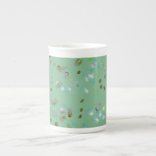 En Porcelaine Tasse spéciale Oiseaux de la forêt