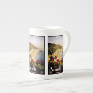 En Porcelaine Vintage voyage Amalfi Italie tasse