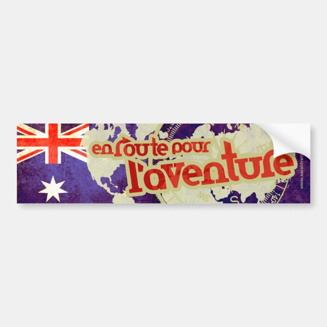 en route pour l'aventure Australie autocollant (Devant)