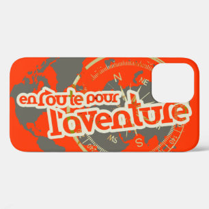 en route pour l'aventure orange iphone case