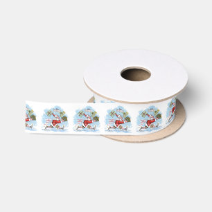 En Satin bobine de ruban père Noël non préparée