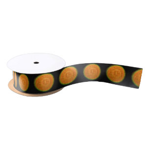 En Satin Boule de ruban à points jaunes