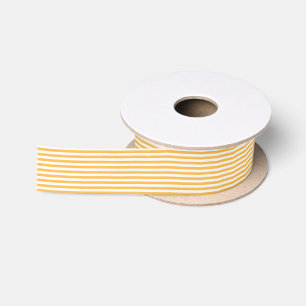 En Satin Boutique Grandes Jaunes et Blanches - Ruban Large 