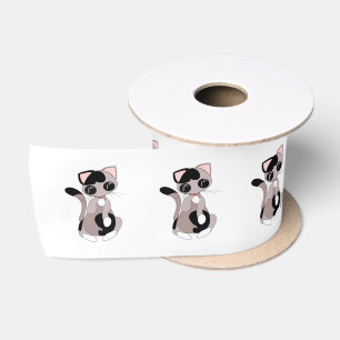 En Satin Cadeau au ruban de chat mignon