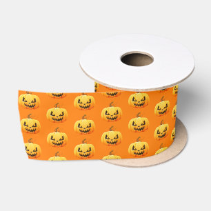 En Satin Citrouille d'Halloween satiné à ruban