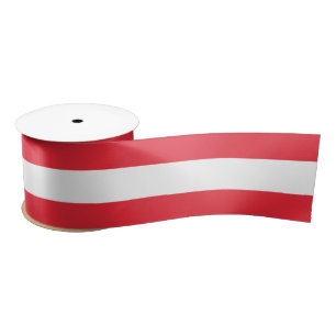 En Satin Drapeau autrichien (Autriche) Ruban satiné