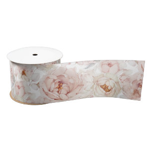 En Satin Élégant Ruban Peony