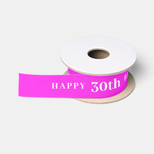 En Satin Fête 30 : Joyeux Anniversaire violet ruban