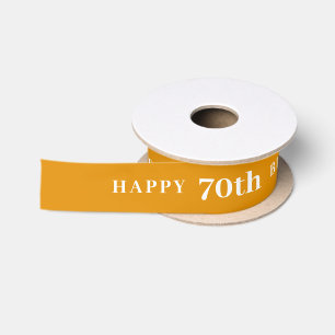 En Satin Fête 70 : Joyeux Anniversaire Ruban Jaune