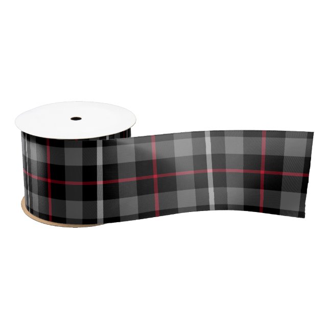 En Satin Gris Plaid Pour Le Ruban De Noël (Bobine)